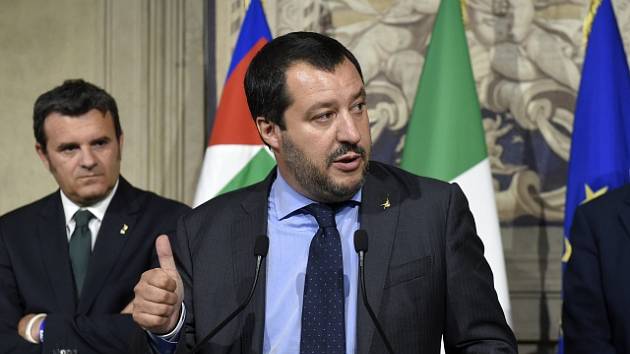 Šéf strany Liga severu Matteo Salvini