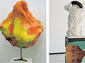 ART BASTARD. Mix stylů dokládají i skulptury Franze Westa (vlevo) a Rachel Harrisonové.