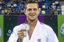 Judista Lukáš Krpálek se stříbrnou medailí z Evropských her.