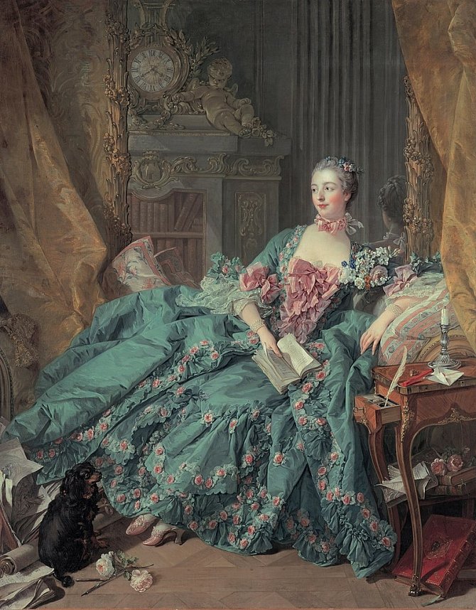 Nejslavnější francouzská královská milenka Madame de Pompadour. Byla krásná a inteligentní, podporovala osvícenské umělce a charitu. Zasahovala také do politických záležitostí