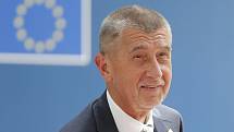 Český premiér Andrej Babiš na summitu EU v Bruselu