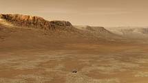 Povrch Marsu. Ilustrační foto.