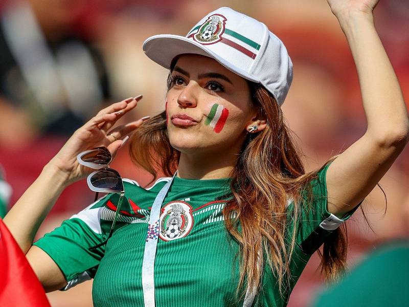 Mexická fanynka. Fotbalové MS Rusko 2018