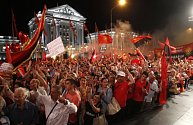 Makedonci protestují proti názvu své země.