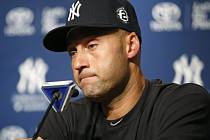 Derek Jeter a jeho poslední tisková konference po zápase na stadionu New Yorku Yankees