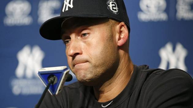 Derek Jeter a jeho poslední tisková konference po zápase na stadionu New Yorku Yankees