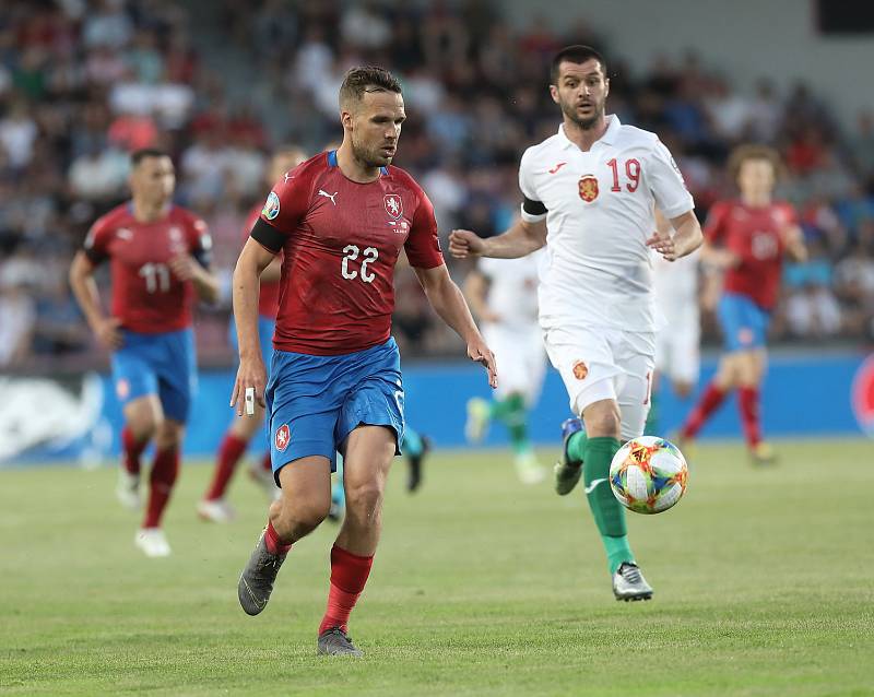 Kvalifikační zápas ME 2020 ve fotbale mezi Českem a Bulharskem na Letné. Filip Novák.