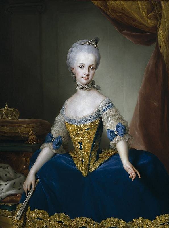 Marie Josefa v roce 1767 jako šestnáctiletá. V říjnu stejného roku podlehla neštovicím, stejně jako kdysi její milovaná sestra Johanna Gabriela.