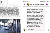 Příspěvek internetového uživatele podepisujícího se jako Aleš Svoboda popisoval vylhanou historku z fitness centra. To se od ní distancovalo