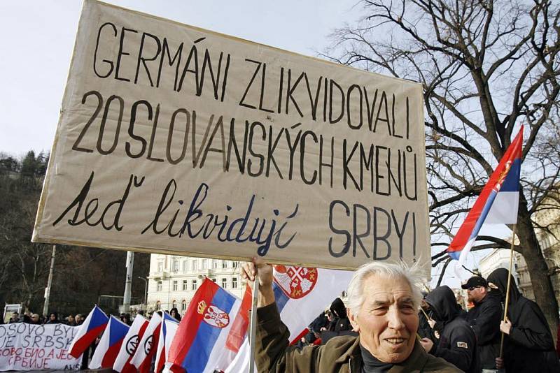  Druhá demonstrace na Palackého náměstí proti uznání samostatnosti Kosova