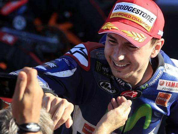 Jorge Lorenzo po zisku titulu zářil radostí