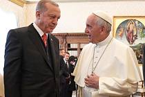 Papež František a turecký prezident Recep Tayip Erdogan