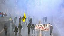 Demonstrace v Bruselu