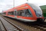 Vlak Stadler GTW v barvách DB Regio.