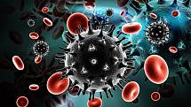 Virus HIV/AIDS, ilustrační foto.