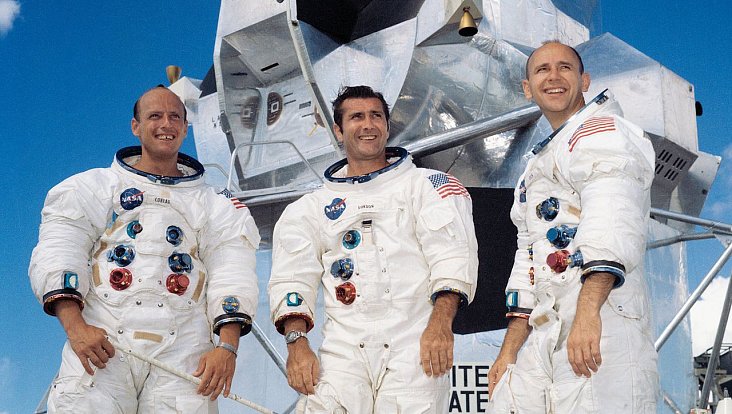 Posádka Apolla 12 - zleva Conrad, Gordon a Bean