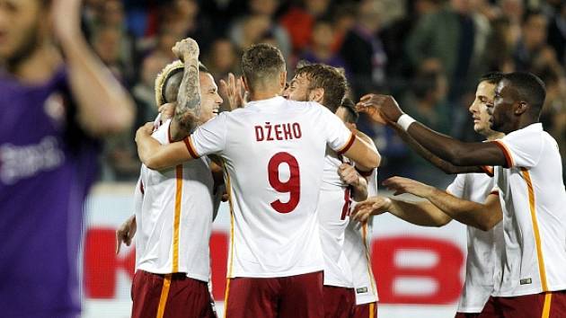Radost hráčů AS Roma.
