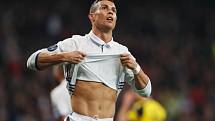 Cristiano Ronaldo z Realu Madrid oslavuje gól.