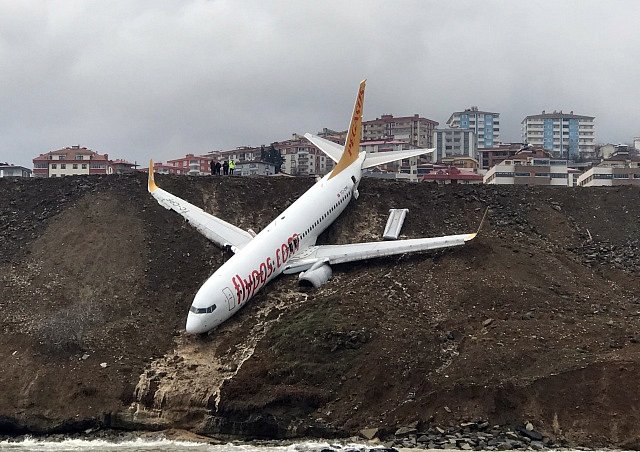 Letadlo sjelo v Turecku ze srázu a skoro skončilo v moři