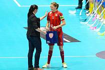 Švédsko - Česko, v roce 2019 sehrála Eliška Krupnová stý zápas za reprezentaci