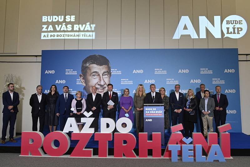 Volební štáb hnutí ANO v roce 2021.