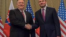 Americký ministr zahraničí Mike Pompeo a slovenský premiér Peter Pellegrini