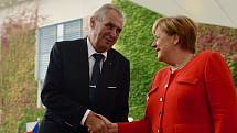 Miloš Zeman a německá kancléřka Angela Merkelová