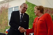 Miloš Zeman a německá kancléřka Angela Merkelová