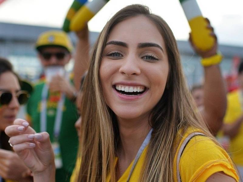 Brazilská fanynka. Fotbalové MS Rusko 2018