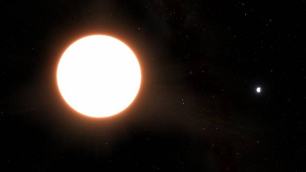 Exoplaneta LTT9779b odráží světlo své hvězdy. Kovové mraky v její atmosféře fungují jako zrcadlo.