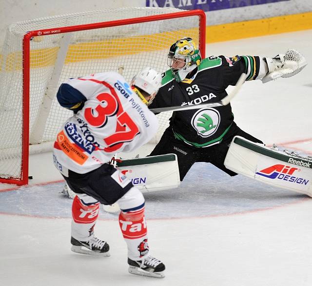 Mladá Boleslav - Pardubice: David Rittich zasahuje