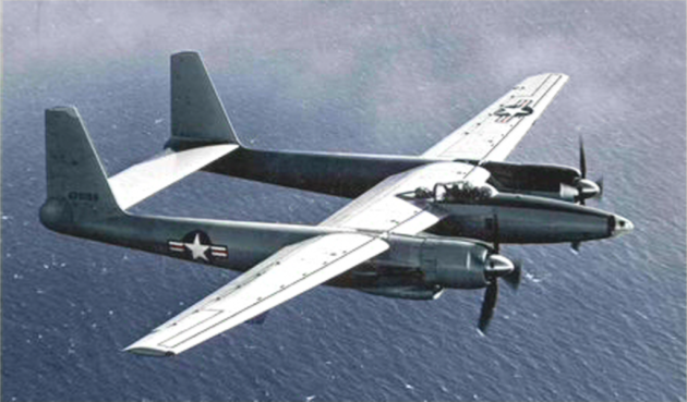 Letoun Hughes XF-11, který zkonstruoval výstřední miliardář Howard Hughes. S jedním z prototypů v roce 1946 nebezpečně havaroval - zničil tři domy a o vlásek unikl smrti.