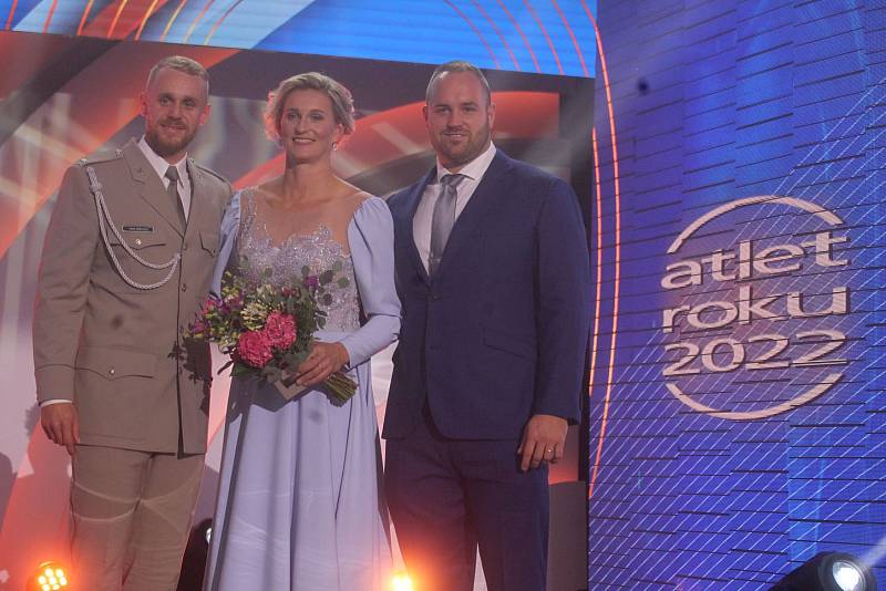 Atlet roku 2022 (zleva Jakub Vadlejch, Barbora Špotáková, Tomáš Staněk).
