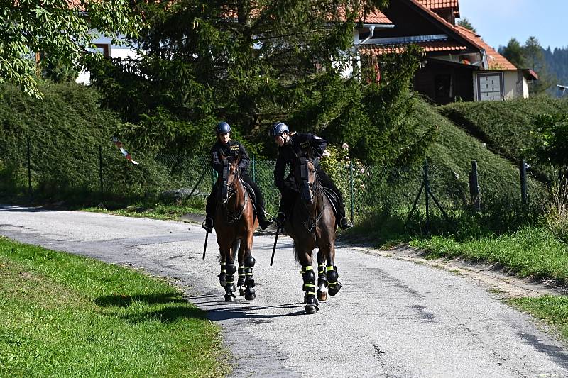 Mezi policejním jezdcem a jeho koněm i přes pracovní přísnost vzniká osobní vztah.