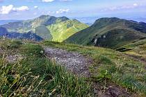 Pohoří Malá Fatra. Výhled z Velkého Kriváně.