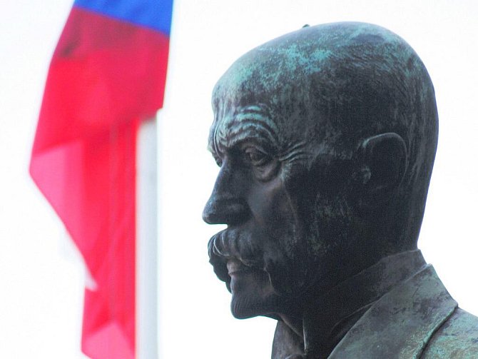 Socha prvního prezidenta samostatného Československa Tomáše Garrigua Masaryka.