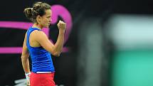 Tenisové finále FedCupu mezi Českou republikou a USA 10. listopadu v Praze. Barbora Strýcová.