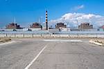 Záporožská jaderná elektrárna na Ukrajině na snímku ze 7. srpna 2022