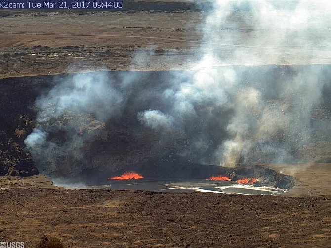 Sopka Kilauea na Havaji.