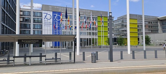 Evropská čtvrť v Lucemburku, kde se konalo zasedání ministrů zahraničí EU.