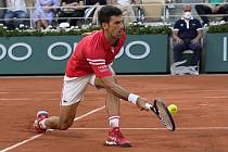Srbský tenista Novak Djokovič v semifinále French Open.