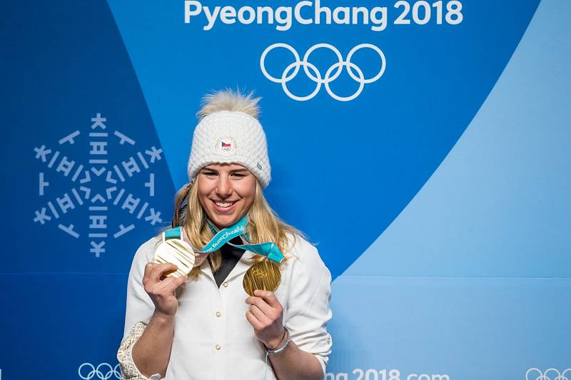 Dvojnásobná olympijská vítězka z Pchojongčchangu Ester Ledecká.