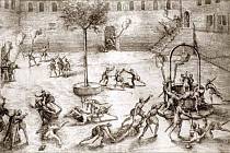 Micheláda. Při masakru v Nîmes bylo povražděna stovka katolíků. Samozvaní kati jim podřezali hrdla nebo je pobodali.