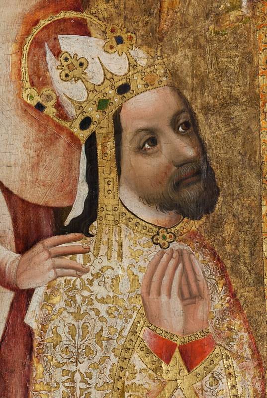 Karel IV. na fragmentu Votivního obrazu Jana Očka z Vlašimi