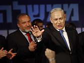 Benjamin Netanjahu oslavuje vítězství ve volbách