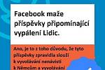 Nepravdivá koláž, která napodobovala styl webu Demagog.cz a lhala o mazání zmínek o Lidicích na Facebooku. Demagog.cz ve skutečnosti takto nereagoval a Facebook žádné zmínky o Lidicích nemazal
