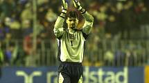 Pavel Srníček. Na snímku z baráže o MS 2002