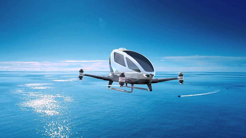 dron k přepravě lidí