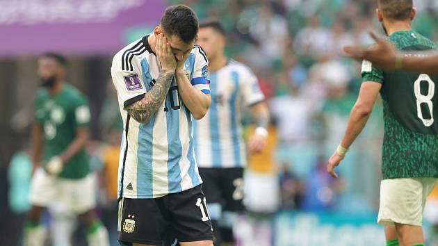 Zklamaný Lionel Messi na MS 2022.