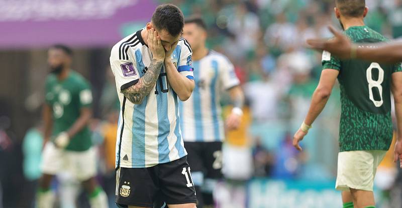 Zklamaný Lionel Messi na MS 2022.